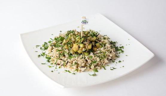 грибное рагу с диким рисом