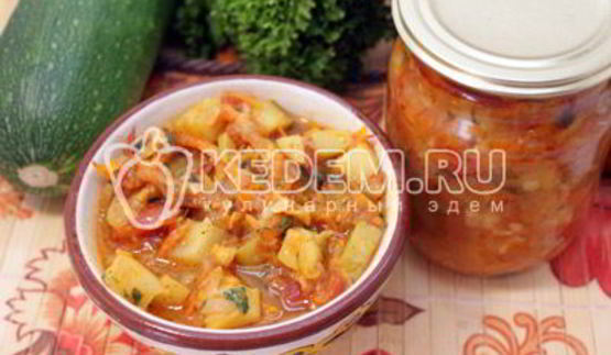 кабачковое рагу на зиму
