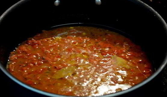 куриное фрикасе на винном уксусе