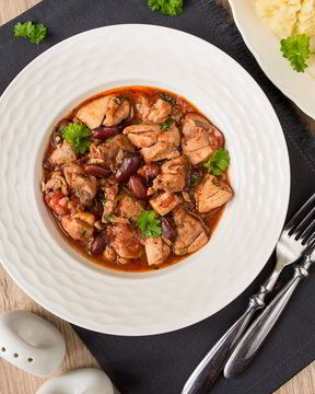 Куриное рагу с фасолью