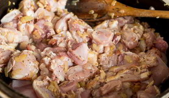 куриное рагу с фасолью