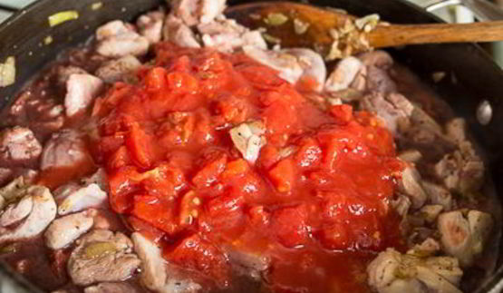 куриное рагу с фасолью