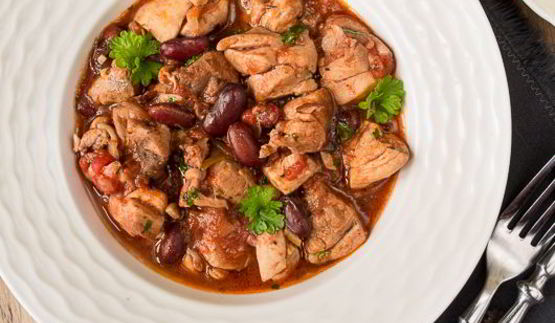 куриное рагу с фасолью