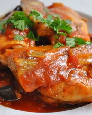 Куриное рагу в соево-медовом маринаде