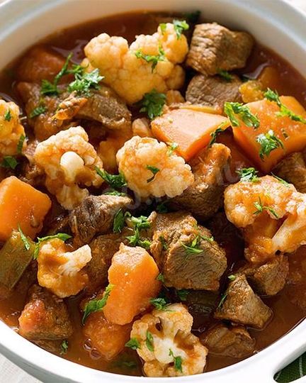 Рецепт овощного рагу из баранины