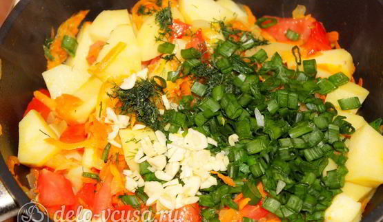 овощное рагу из картофеля и кабачков