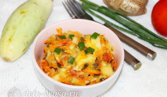 овощное рагу из картофеля и кабачков