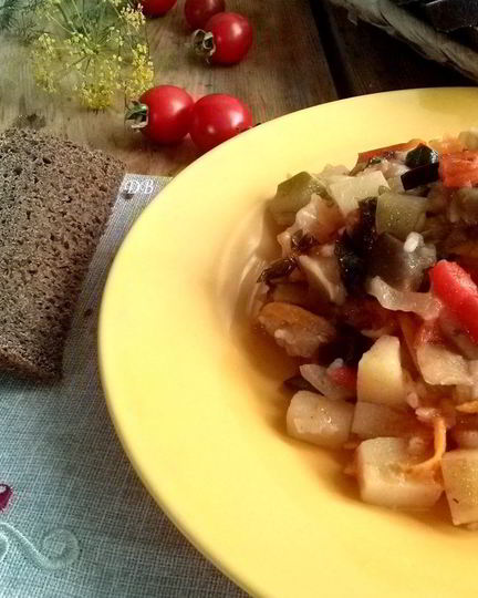 Рецепт овощного рагу с баклажанами и кабачками