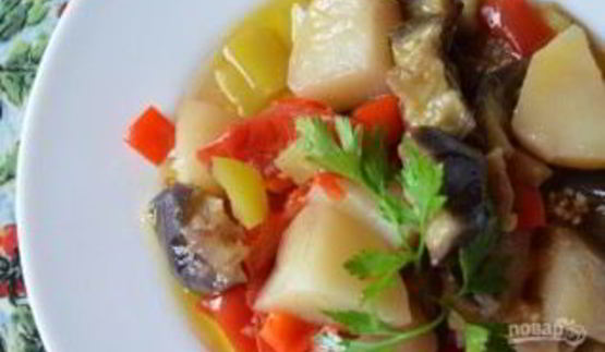 овощное рагу с баклажанами и картофелем