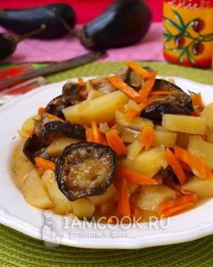 Овощное рагу с баклажанами