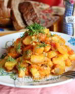 Овощное рагу с кабачками в мультиварке