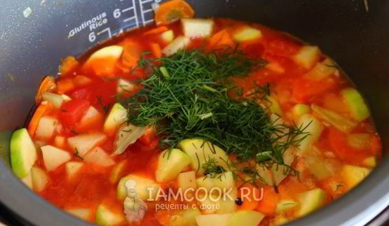 овощное рагу с кабачками в мультиварке
