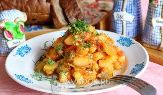 овощное рагу с кабачками в мультиварке