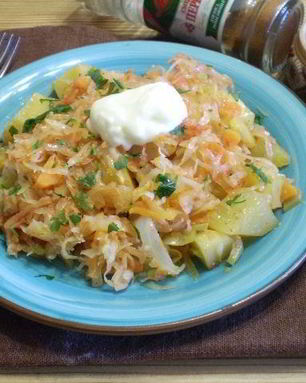 Овощное рагу с капустой