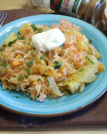 Рецепт овощного рагу с капустой