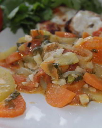 Рецепт овощного рагу с кинзой