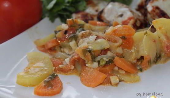 овощное рагу с кинзой