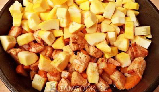 овощное рагу с куриной грудкой