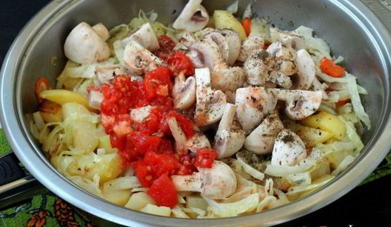 овощное рагу с шампиньонами