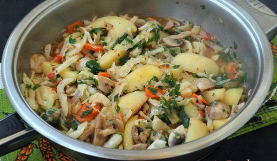 овощное рагу с шампиньонами