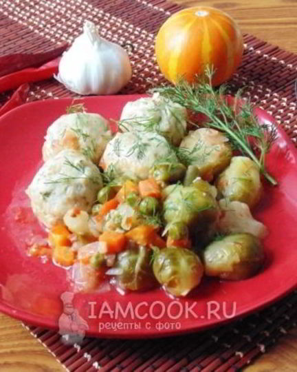 Рецепт овощного рагу с тефтелями