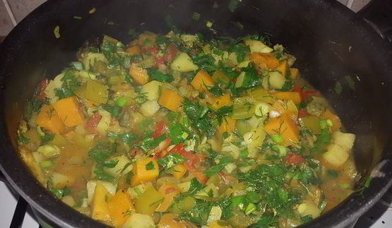 овощное рагу с топинамбуром