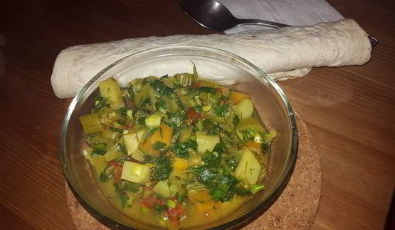 овощное рагу с топинамбуром