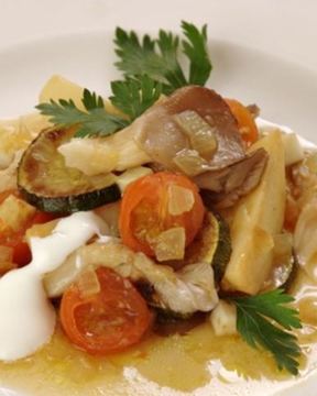 Овощное рагу с вешенками