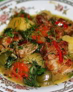 Овощное рагу со свиной грудинкой