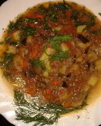 Рагу из баклажанов с фаршем