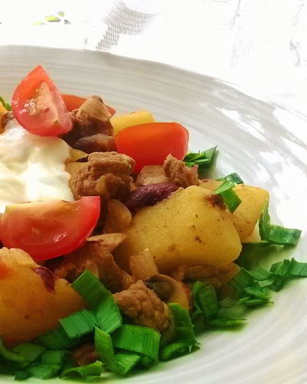 Рецепт рагу из говядины с фасолью