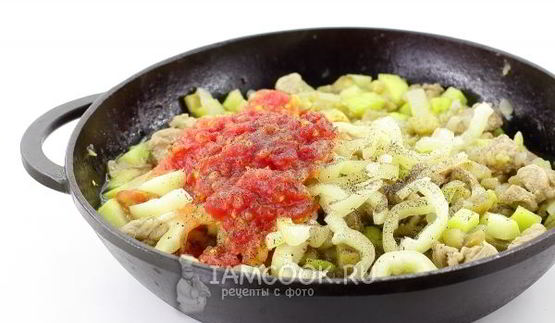 рагу из кабачков с мясом