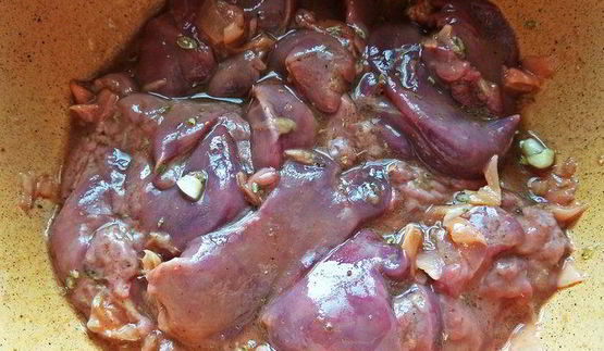 рагу из печенки с овощами