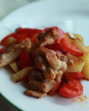 Рагу из перцев с курицей