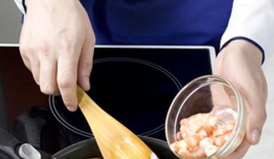 рагу из стручковой фасоли с креветками