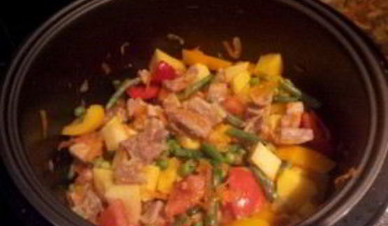 рагу из свинины в мультиварке