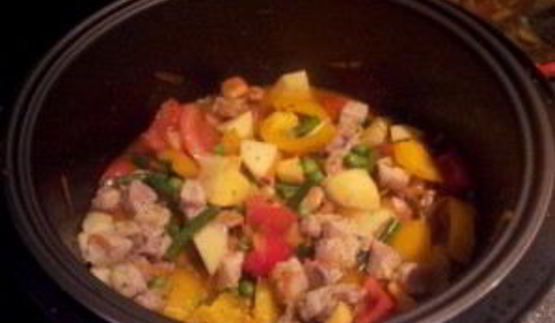 рагу из свинины в мультиварке