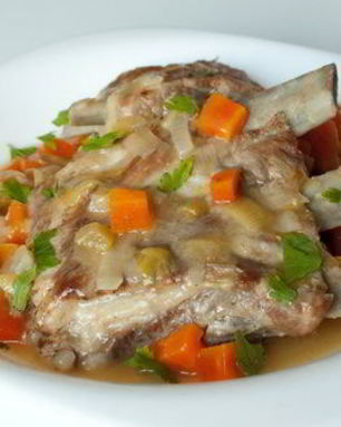 Рагу из свиных ребрышек