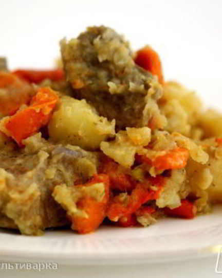 Рецепт рагу из телятины с овощами в мультиварке