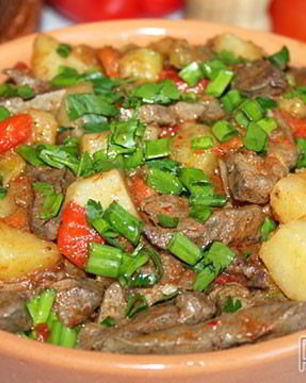 Рагу овощное с печенью индейки