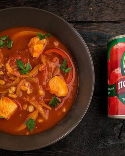 Рецепт рагу с болгарским перцем и лососем