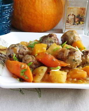 Рагу с мясными шариками