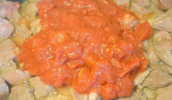 цельнозерновые сметанные треугольники с аппетитным рагу из индейки