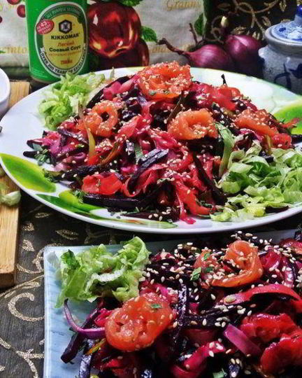 Рецепт рисовой лапши с рыбой и овощами