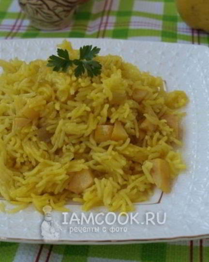 Рецепт рисового гарнира с айвой