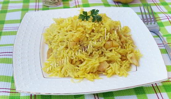 рисовый гарнир с айвой