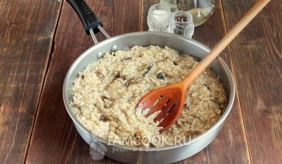 ризотто с белыми грибами