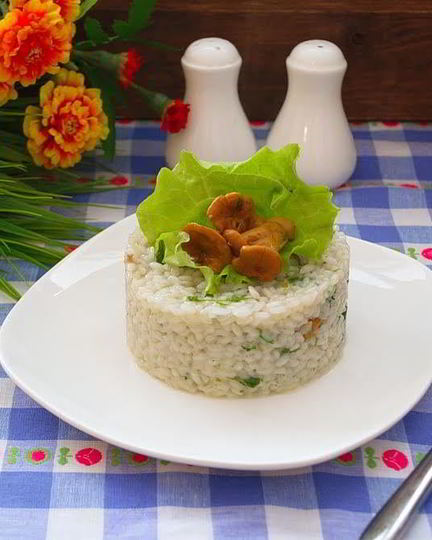 Рецепт ризотто с лисичками