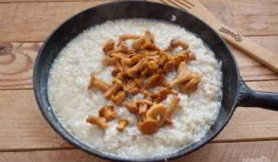 ризотто с лисичками