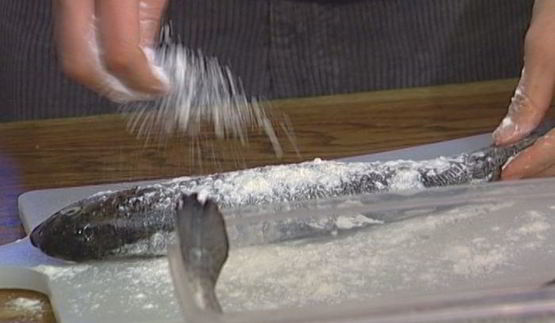 форель в воке